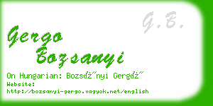 gergo bozsanyi business card